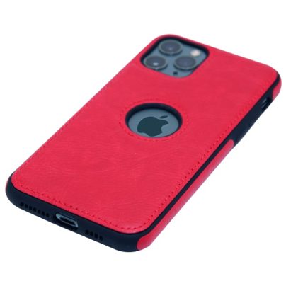 iPhone 11 Pro max leather case back cover red india product 8