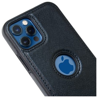 iPhone 12 Pro leather case back cover black india product 3