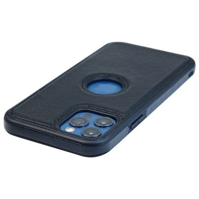 iPhone 12 Pro leather case back cover black india product 5