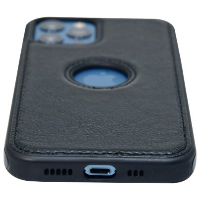 iPhone 12 Pro leather case back cover black india product 8