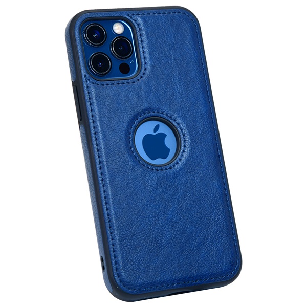 iPhone 12 Pro leather case back cover blue india product 1