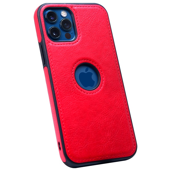 iPhone 12 Pro leather case back cover red india product 1