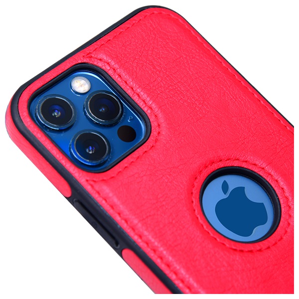 iPhone 12 Pro leather case back cover red india product 2