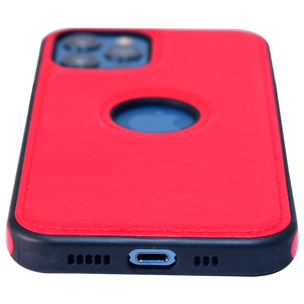 iPhone 12 Pro leather case back cover red india product 6