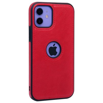 iPhone 12 leather case back cover red india product 13