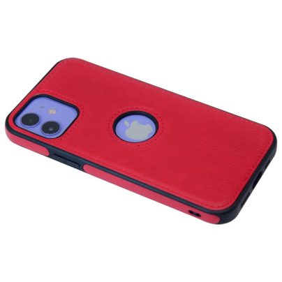 iPhone 12 leather case back cover red india product 4