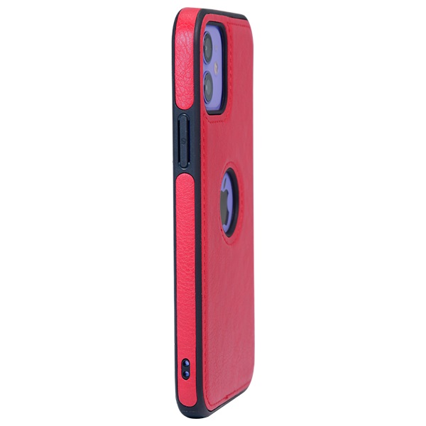 iPhone 12 mini leather case back cover Red india product 11