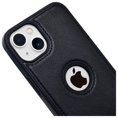 iPhone 13 Mini leather case back cover black india product 1