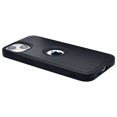 iPhone 13 Mini leather case back cover black india product 7