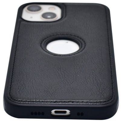 iPhone 13 Mini leather case back cover black india product 9