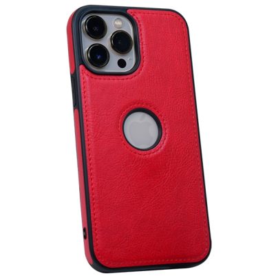 iPhone 13 Pro Max leather case back cover Red india product 1