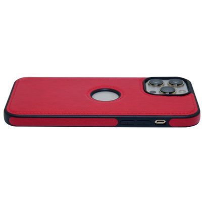 iPhone 13 Pro Max leather case back cover Red india product 5