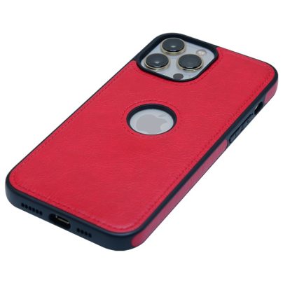 iPhone 13 Pro Max leather case back cover Red india product 6