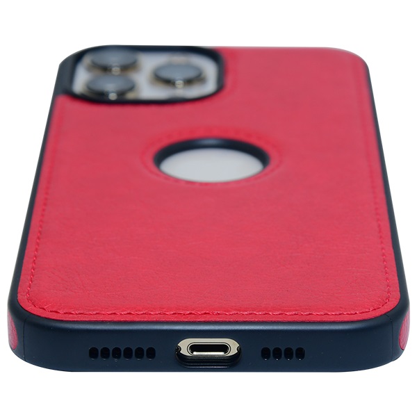 iPhone 13 Pro Max leather case back cover Red india product 7