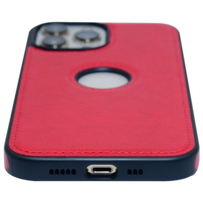 iPhone 13 Pro leather case back cover Red india product 7