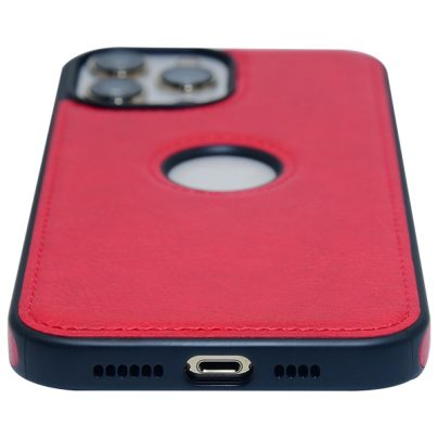 iPhone 14 Pro Max leather case back cover Red india product 7