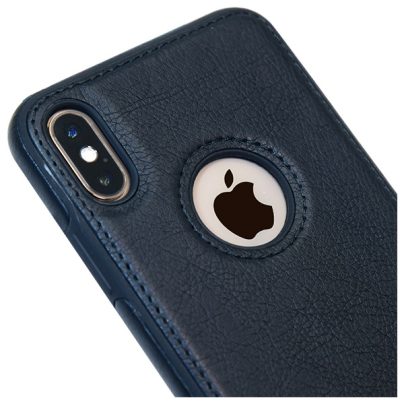 iPhone X leather case back cover black india product 2