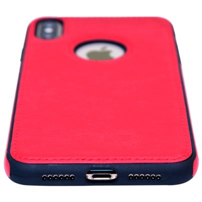 iPhone X leather case back cover red india product 8