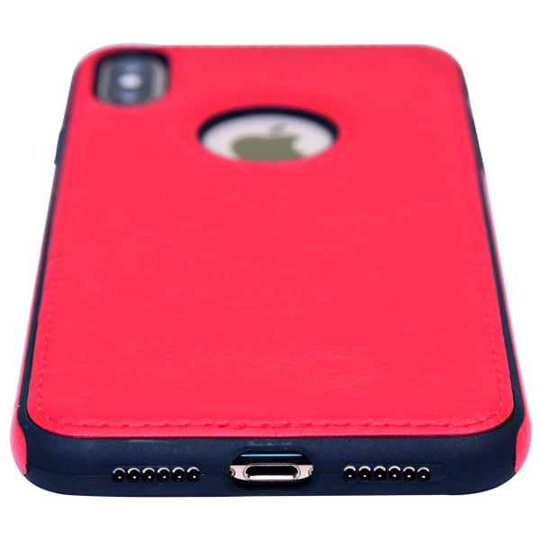 iPhone X leather case back cover red india product 8