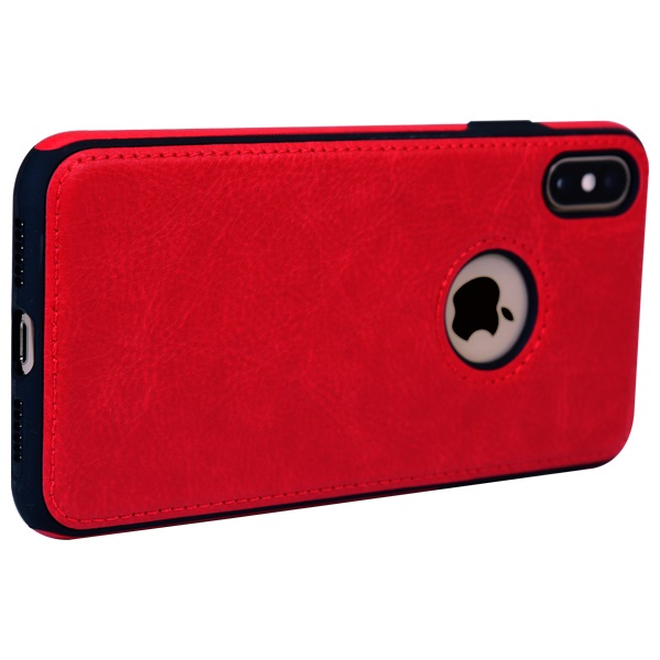 iPhone X leather case back cover red india product 9