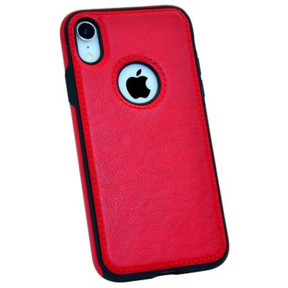 iPhone XR leather case back cover Red india product 1