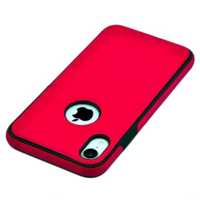 iPhone XR leather case back cover Red india product 3