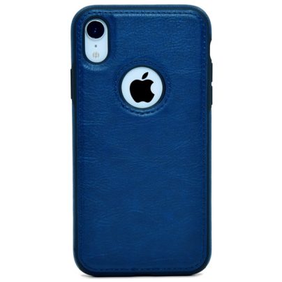 iPhone XR leather case back cover blue india product 1