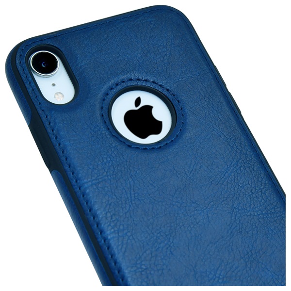 iPhone XR leather case back cover blue india product 2