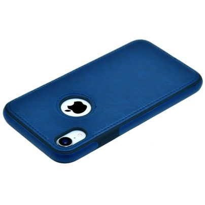 iPhone XR leather case back cover blue india product 4