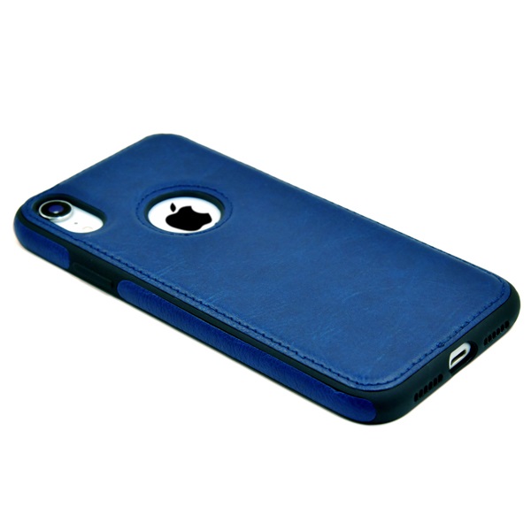 iPhone XR leather case back cover blue india product 5