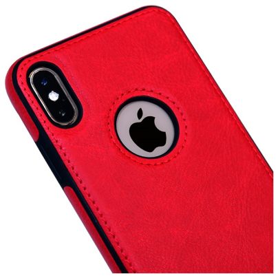 iPhone XS Max leather case back cover red india product 2