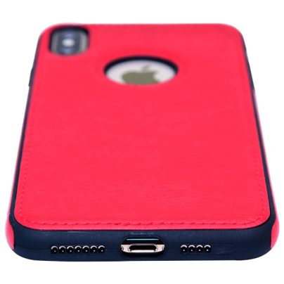 iPhone XS Max leather case back cover red india product 8