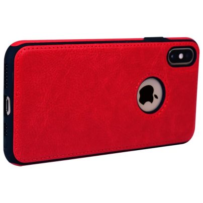 iPhone XS Max leather case back cover red india product 9