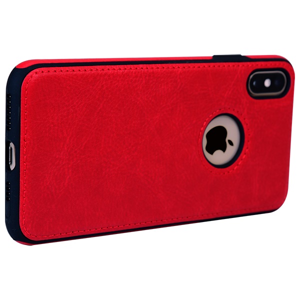 iPhone XS Max leather case back cover red india product 9