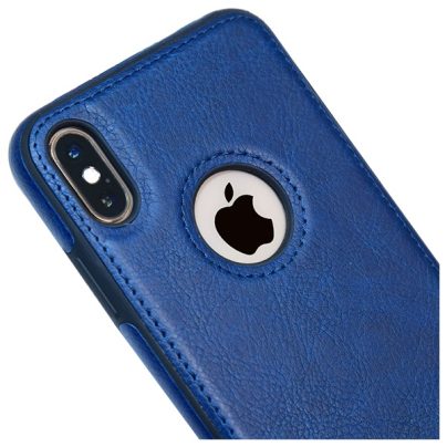 iPhone XS leather case back cover blue india product 2