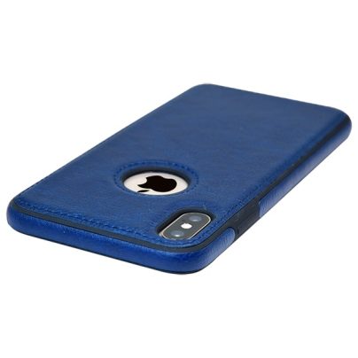 iPhone XS leather case back cover blue india product 3