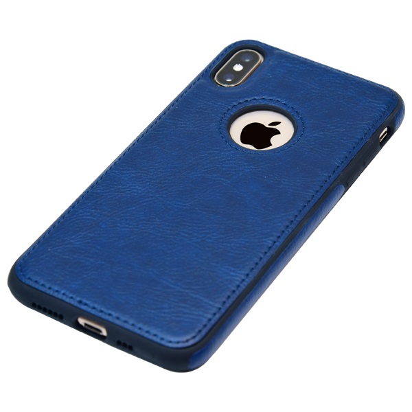 iPhone XS leather case back cover blue india product 4